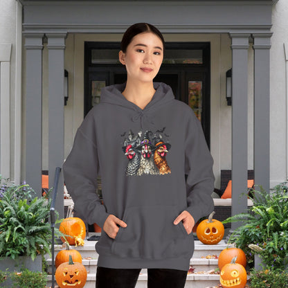 Spooky Witchy Chickens Heavy Blend™ Hooded Sweatshirt