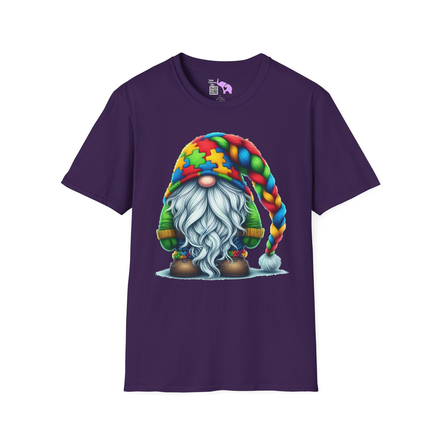 Autism Awarness Gnome Adult T-shirt