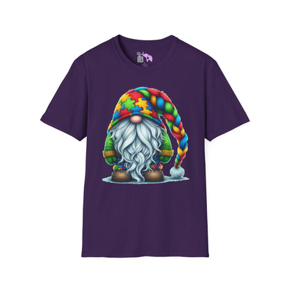 Autism Awarness Gnome Adult T-shirt