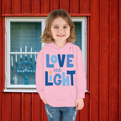 Hanukkah Love & Light 2 Toddler Pullover Fleece Hoodie