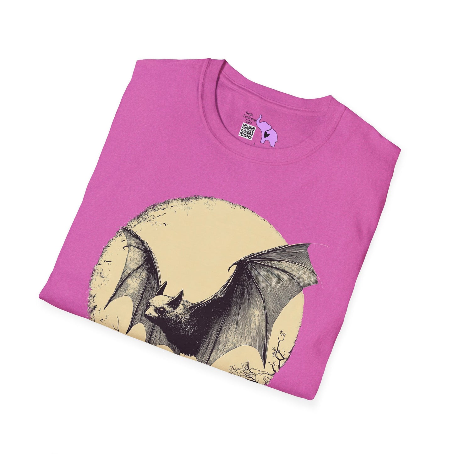 Bat Over Moon 2 Adult T-shirt