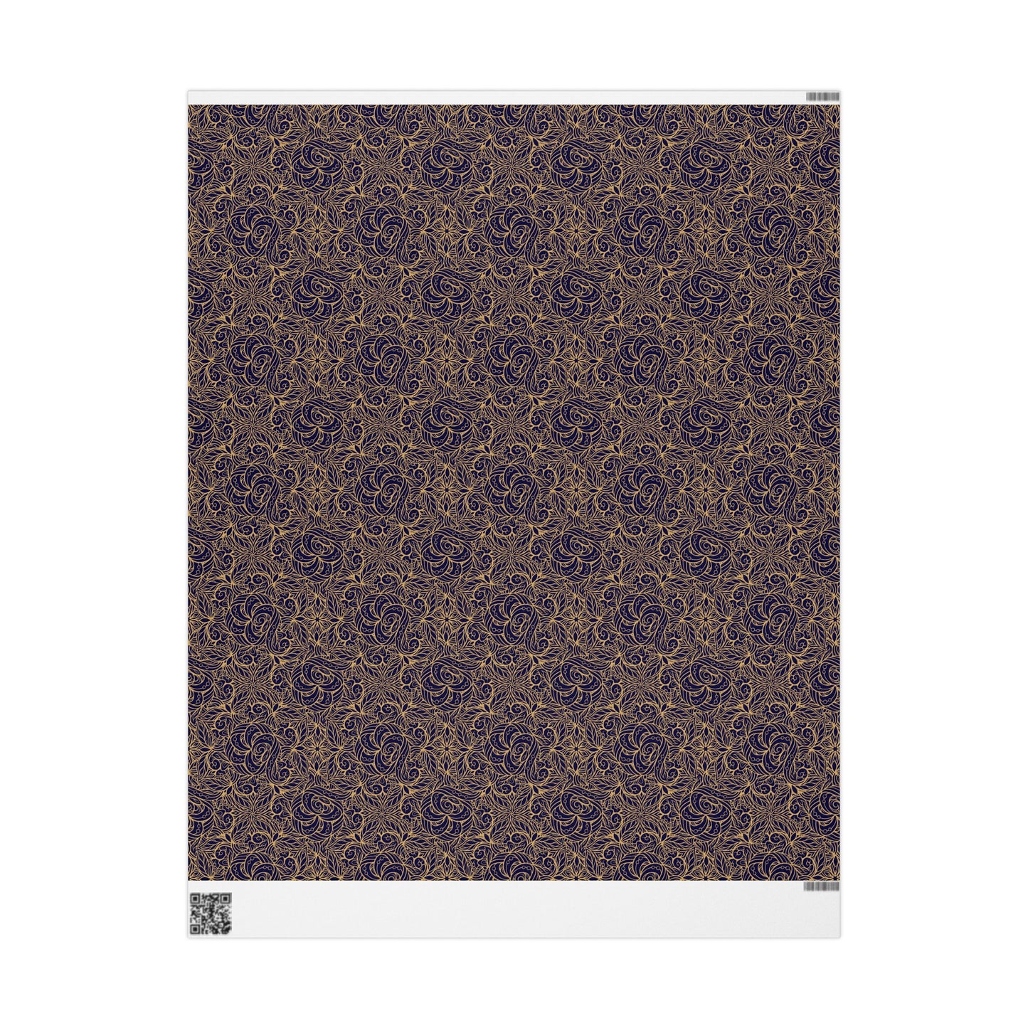 Golden Midnight Radiance Mandala Wrapping Paper