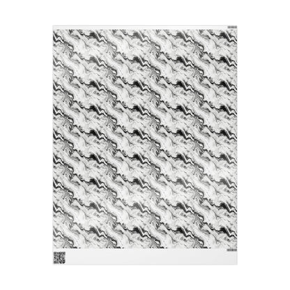 Frost Veil Marble Wrapping Paper