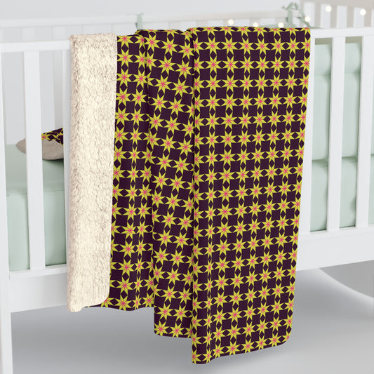 Golden Radiance Sherpa Fleece Blanket