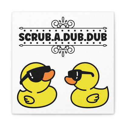 Scrub A Dub Dub w/Ducks Canvas Art