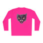Black Cat Face Adult Long Sleeve Tee