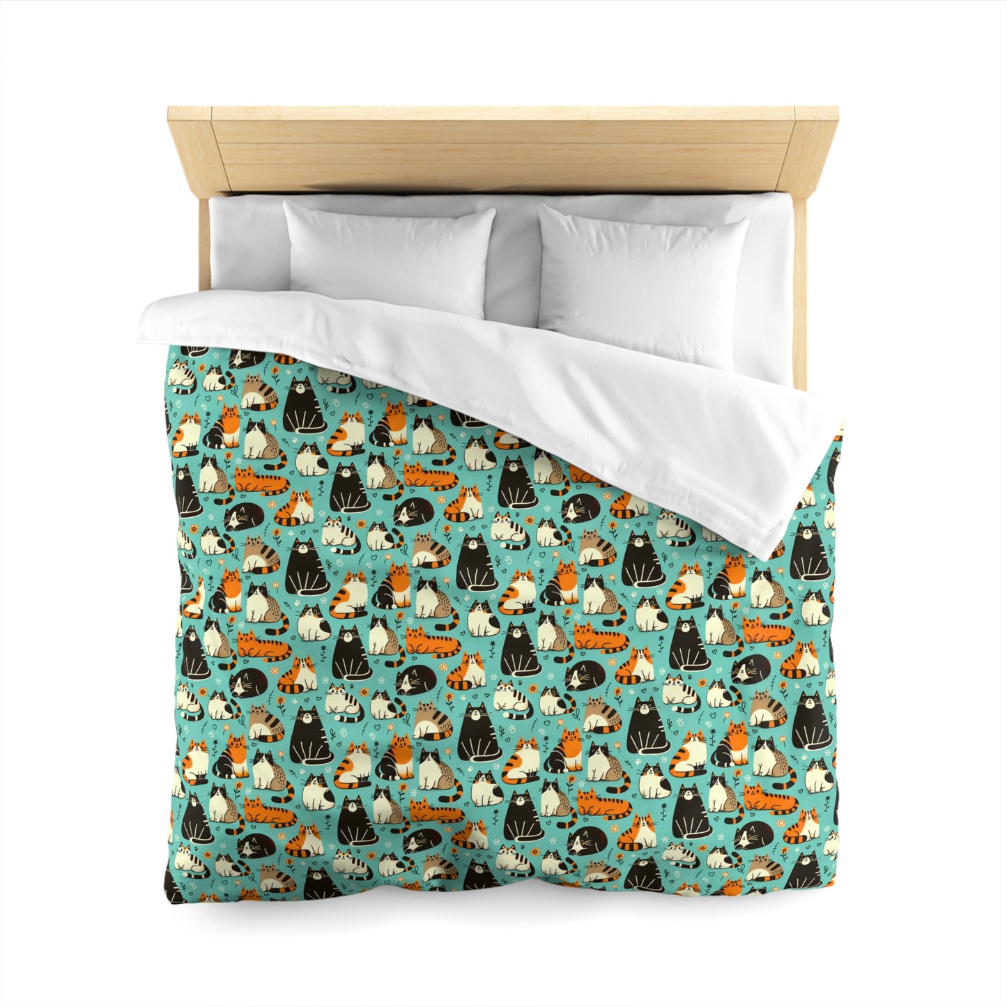 Whimsy Whiskers Microfiber Duvet Cover