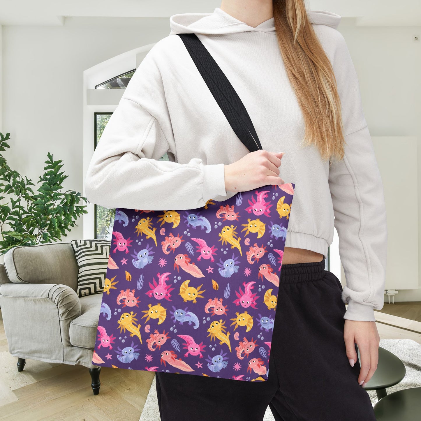 Axolotl Adventures Canvas Tote Bag