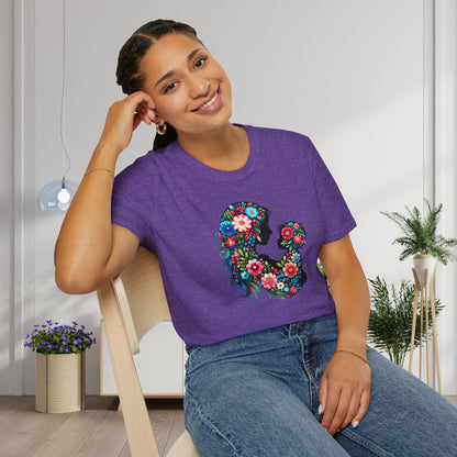 Flowery Mother & Child Adult T-shirt