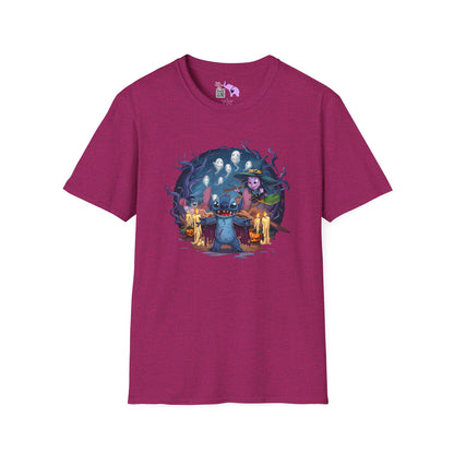 Halloween Stitch w/Ghosts and Witch Adult T-shirt