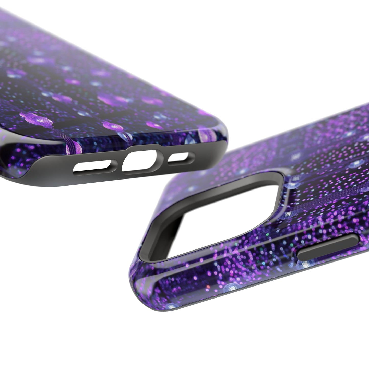 Purple Raindrops MagSafe® Compatible Tough Case for iPhone