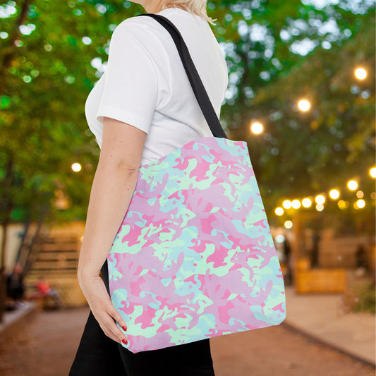 Berry Sorbet Camo Canvas Tote Bag