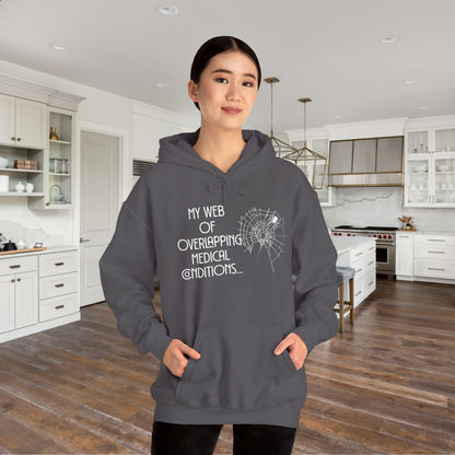 My Web of Overlapping Medical Conditions Heavy Blend™ Hooded Sweatshirt