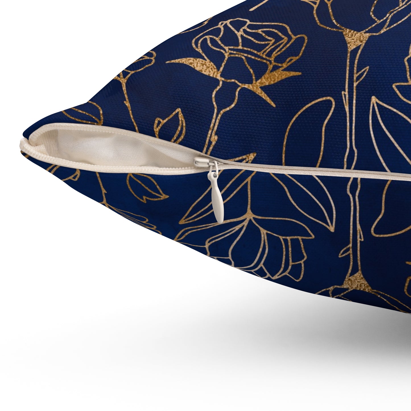 Sapphire Gilded Garden Throw Pillow