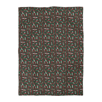 Holiday Brushstrokes Microfiber Duvet Cover