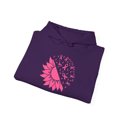 Sunflower & Butterflies Breast Cancer Awareness Adult Heavy Blend™ Hoodie