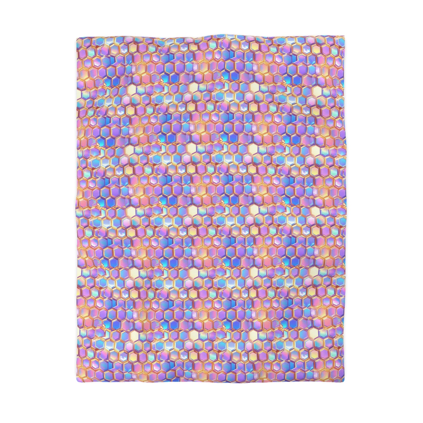 Aurora Hexagons Microfiber Duvet Cover