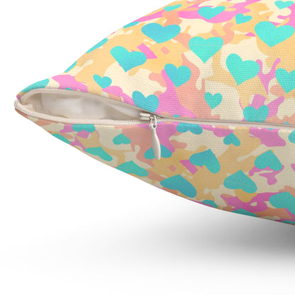 Sweetheart Camo Throw Pillow