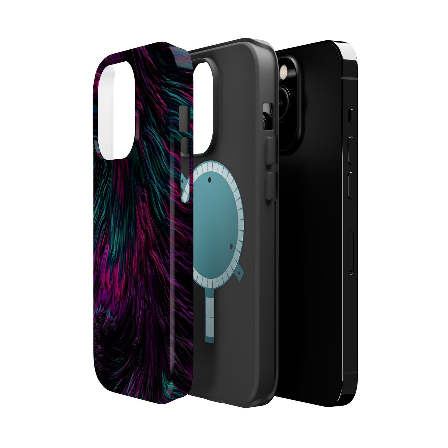 Pink Orchid Feathers MagSafe® Compatible Tough Case for iPhone