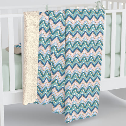 Serene Chevron Fleece Blanket