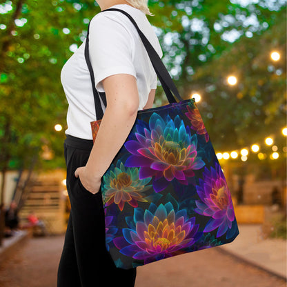Luminous Lotus Canvas Tote Bag