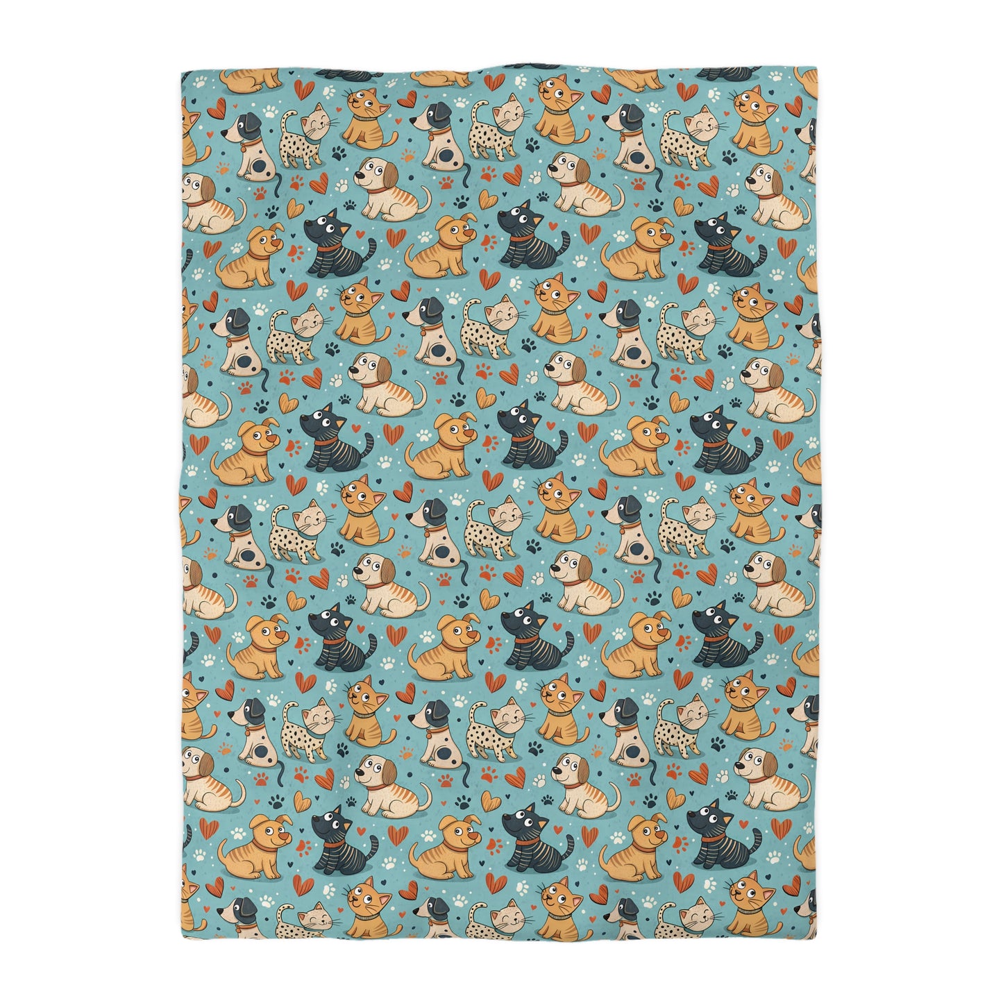 Paws & Whiskers Microfiber Duvet Cover