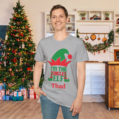 I'm The Uncle Elf Personalized Adult T-shirt