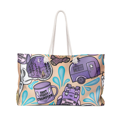 Spooky Camping (Peach/Purple) Weekender Bag