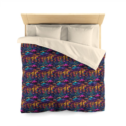 Psychedelic Spore Forest Microfiber Duvet Cover