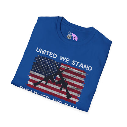 United We Stand Disarmed We Fall Adult T-shirt