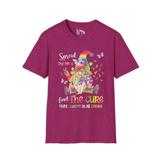 Gnome Spread the Hope Find the Cure All Colors 17 T-shirt