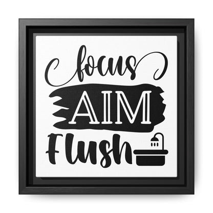 Focus Aim Flush 2 Framed Canvas Bathroom Art