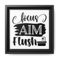 Focus Aim Flush 2 Framed Canvas Bathroom Art