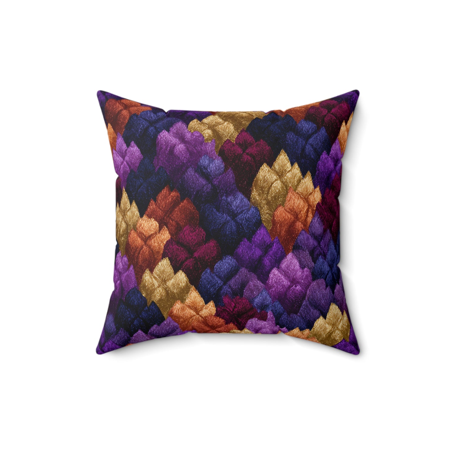Velour Garden Throw Pillow
