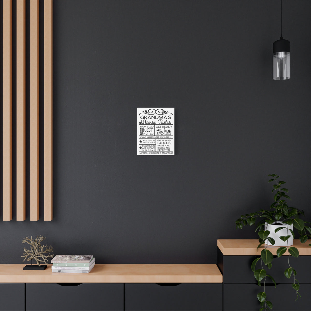 Grandma's House Rules Canvas Art