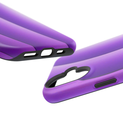 Purple Gradient Stripes MagSafe® Compatible Tough Case for iPhone