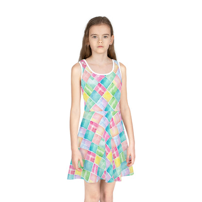 Watercolor Weave Girls Sundress