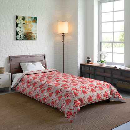Doodle Hearts Comforter