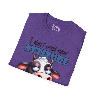 I Don't Need Your Attitude, I Brought My Own (Cow) Adult T-shirt