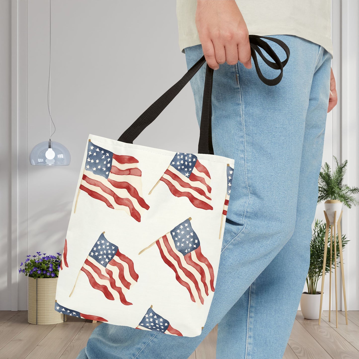Waves of Freedom Canvas Tote Bag