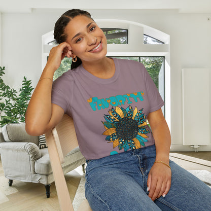 Favorite Auntie Teal/Gold Adult T-shirt