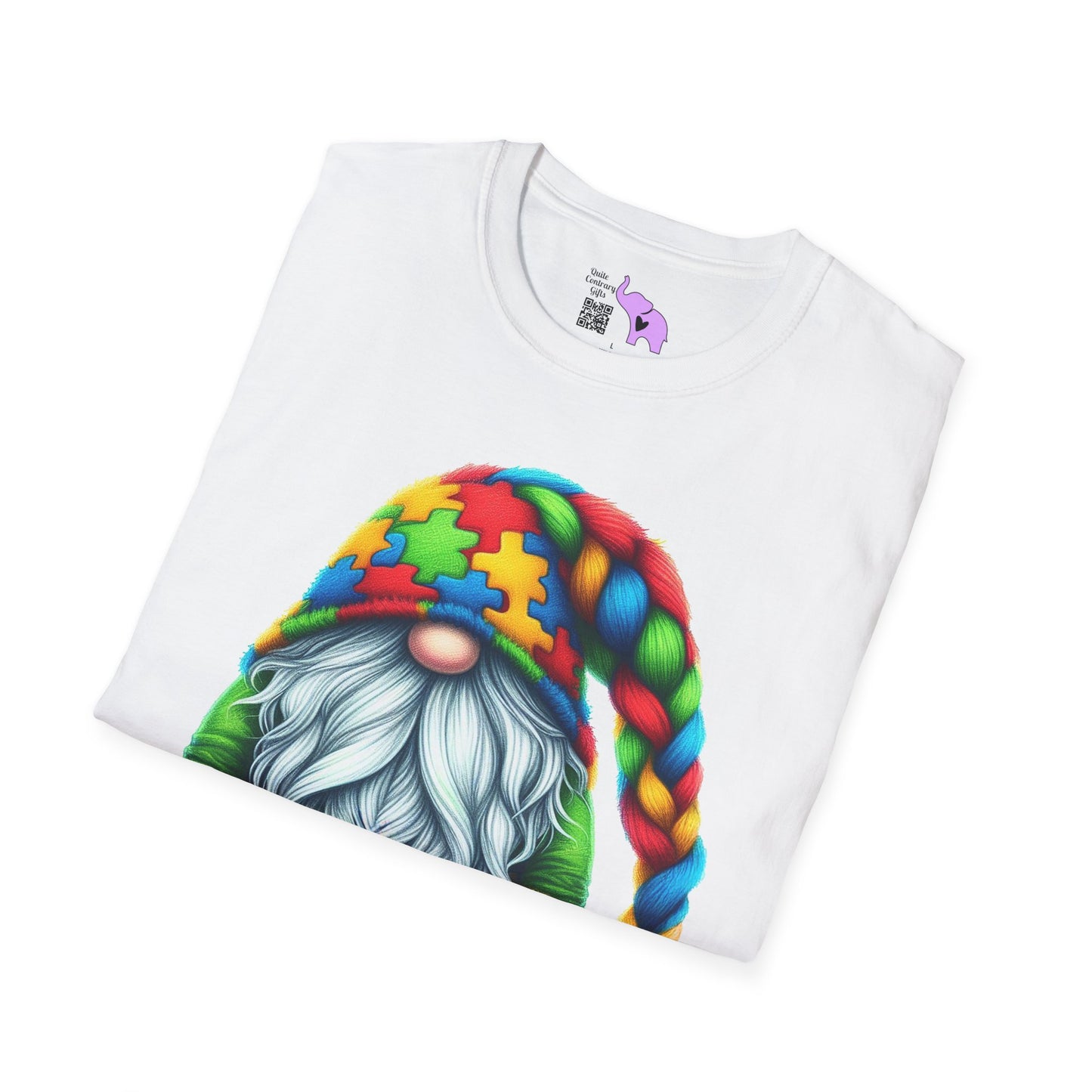 Autism Awarness Gnome Adult T-shirt