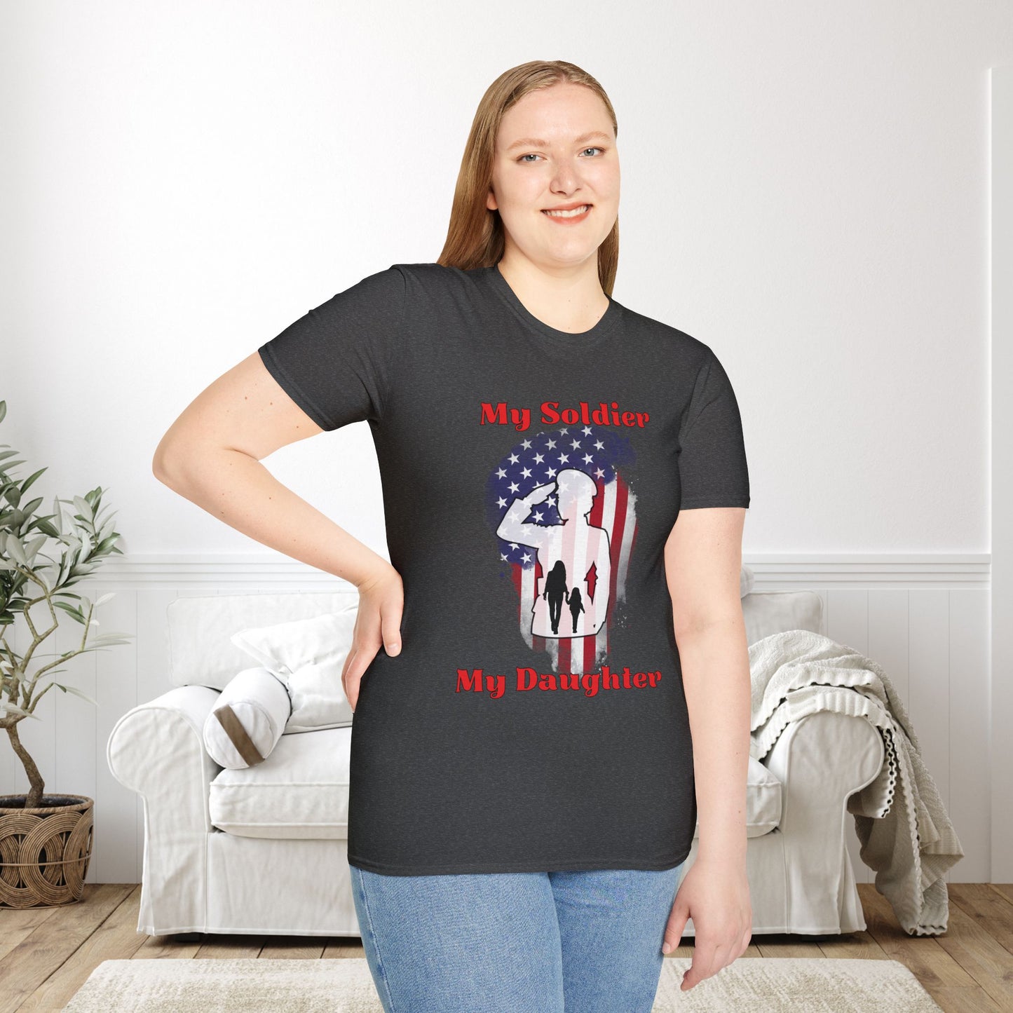 My Soldier My Daughter (Mom) Adult T-shirt