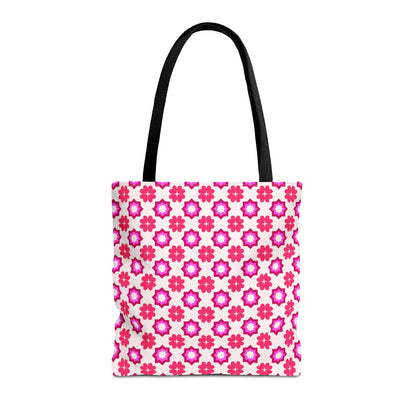 Rosy Star Garden Canvas Tote Bag