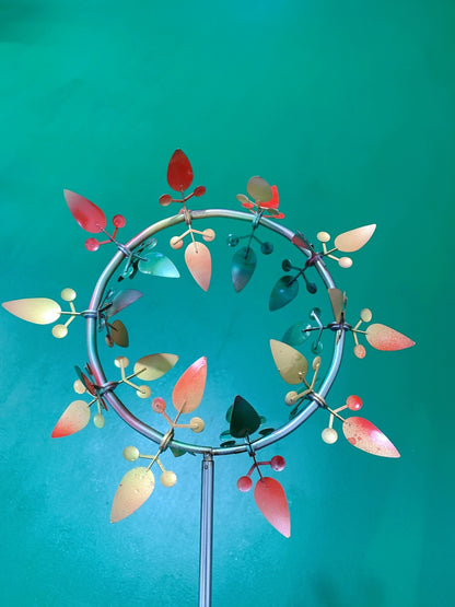 Colorful Leaf Wind Spinner Creative Metal Windmill