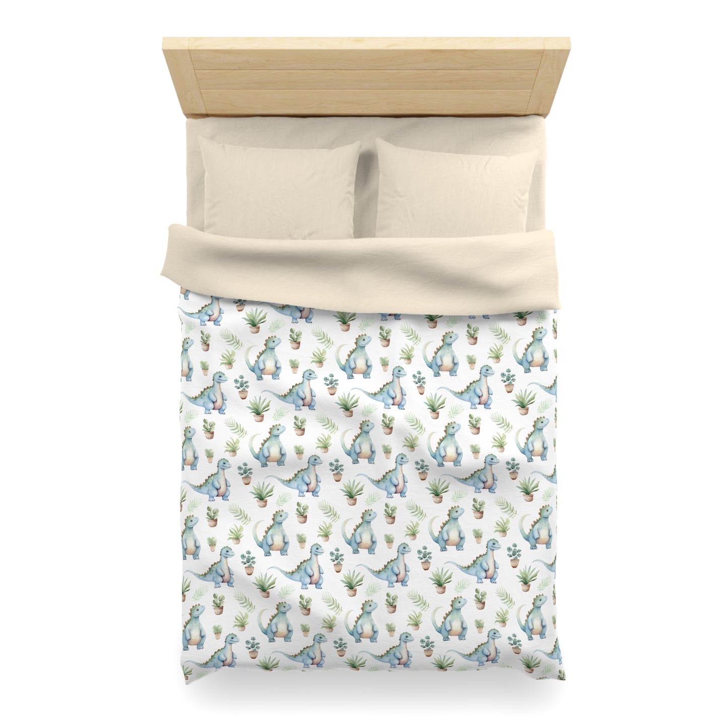 Adorable Dinosaurs Microfiber Duvet Cover