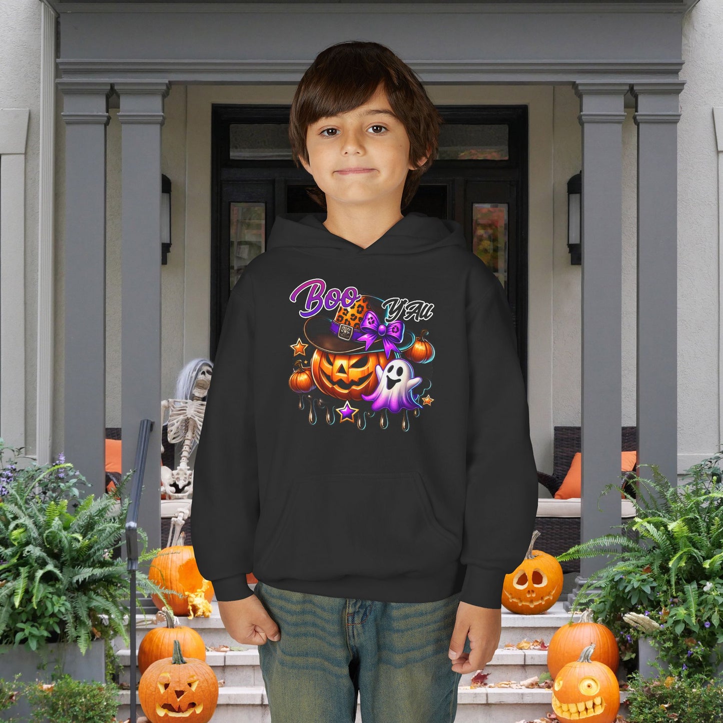 Boo Y'all Youth Heavy Blend Hoodie