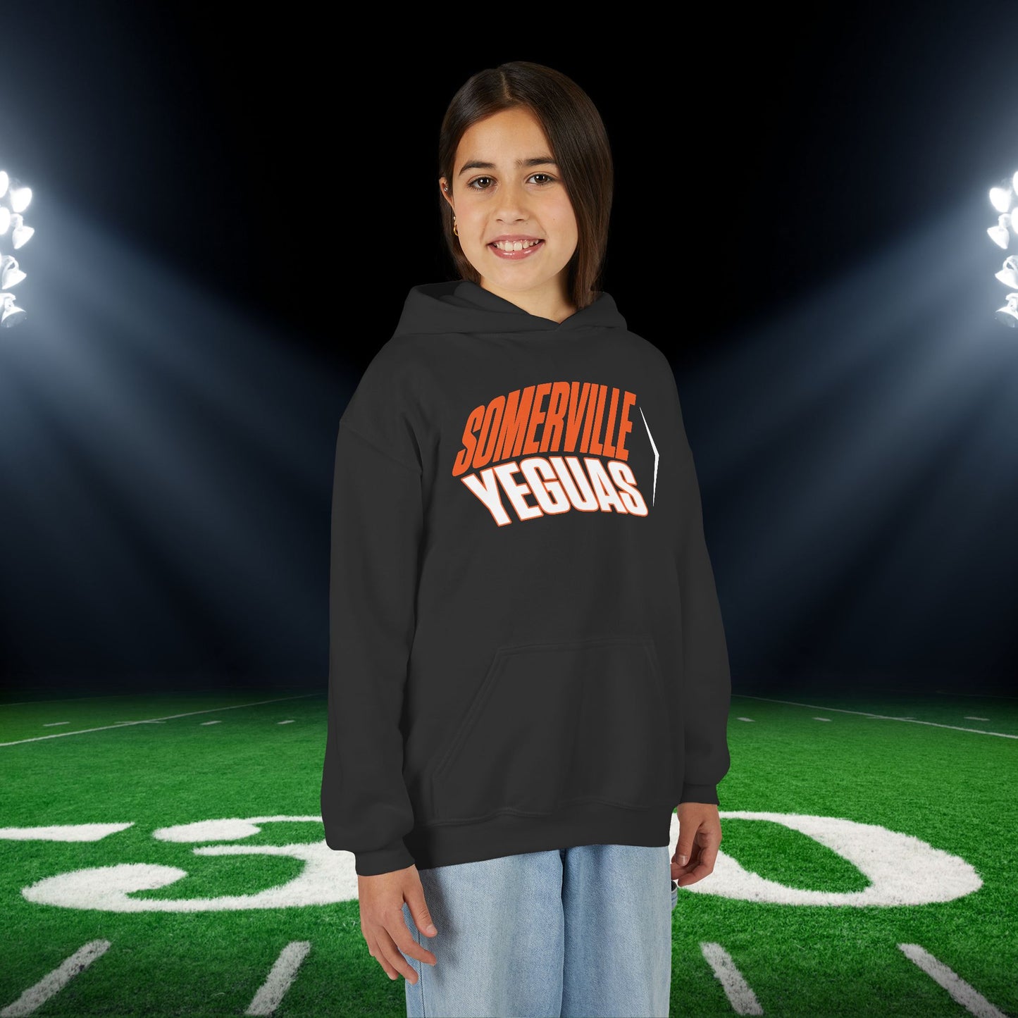Somerville Yeguas (Angled) Youth Heavy Blend Hoodie