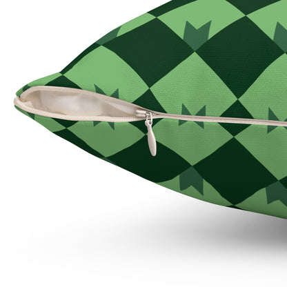 Diamond Bloom- Spruce & Sage Throw Pillow