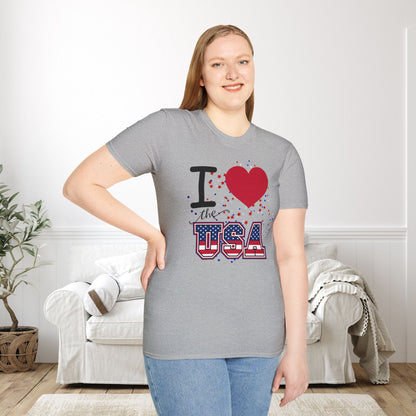 I Love The USA Adult T-shirt